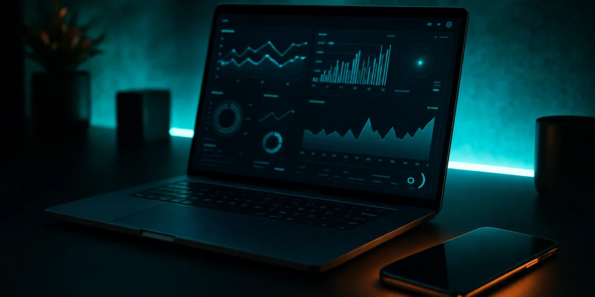 MENA gaming market analytics dashboard with teal lighting