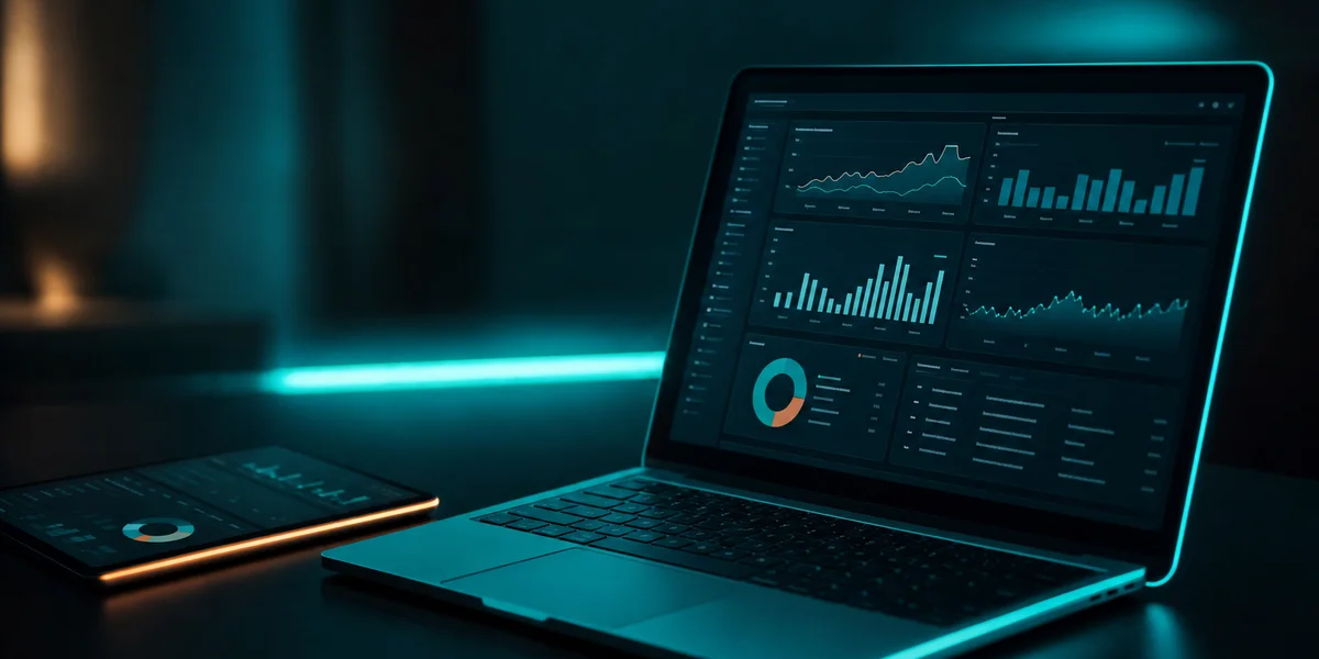 Laptop showing UA ad campaign dashboard, symbolizing rising mobile game CPI